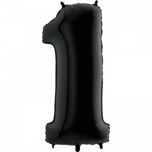 Balão Número 1 Preto Balão Número 1 Preto